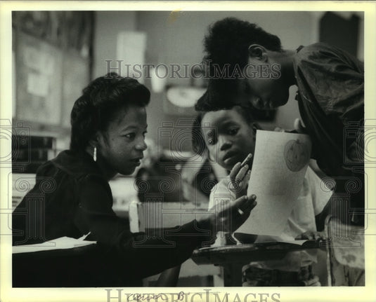 1989 Press Photo Parent's Day at Carver Middle School - nob25342 - Historic Images