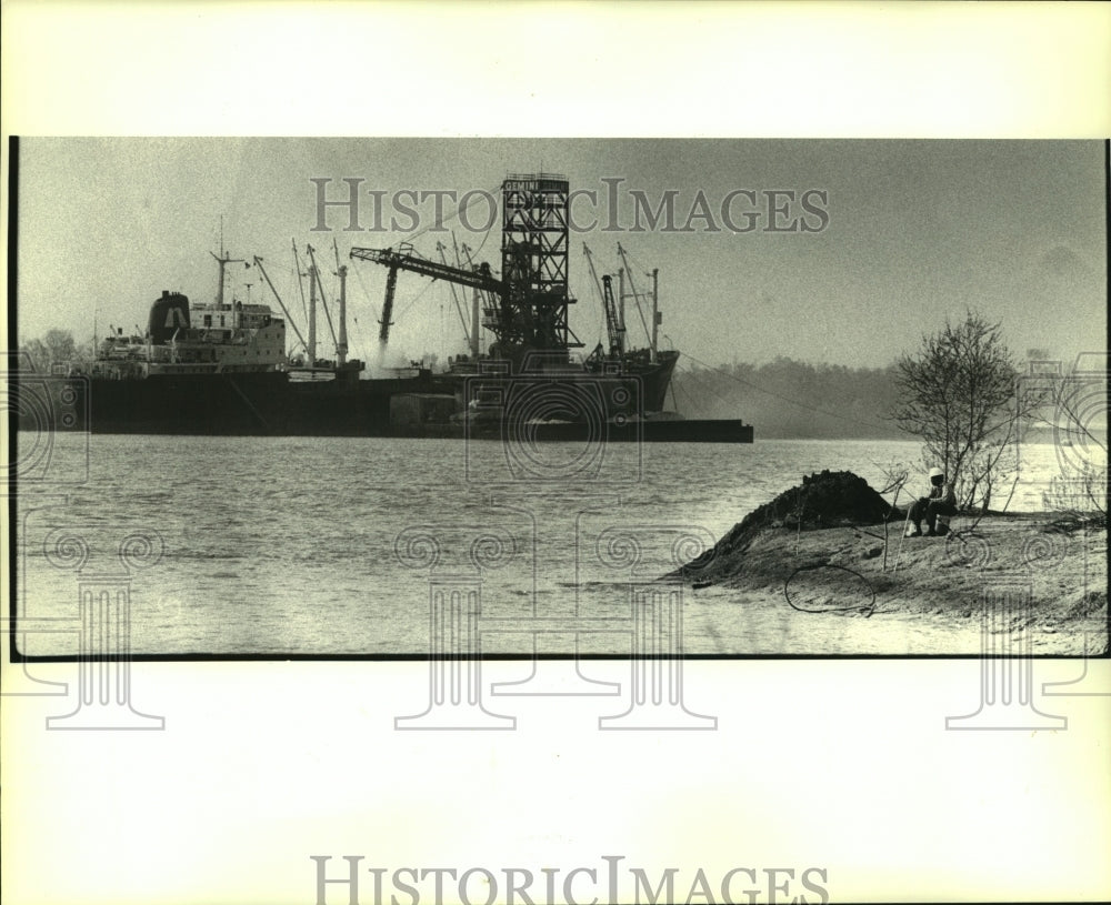 1981 Press Photo Gemini site grain industry on west bank of Mississippi River - Historic Images