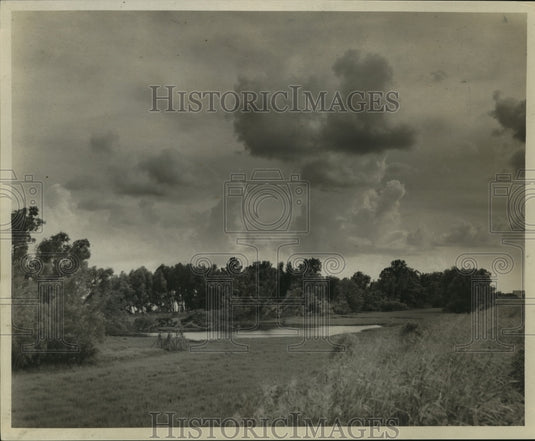 1960 Press Photo View of the river levy at Gramercy, Louisiana - nob25395 - Historic Images