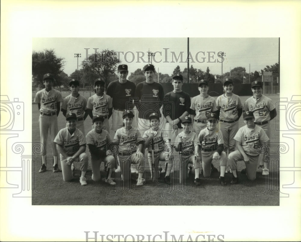 1989 Press Photo Baseball - Winning team at Girard Playground All-Stars - Historic Images