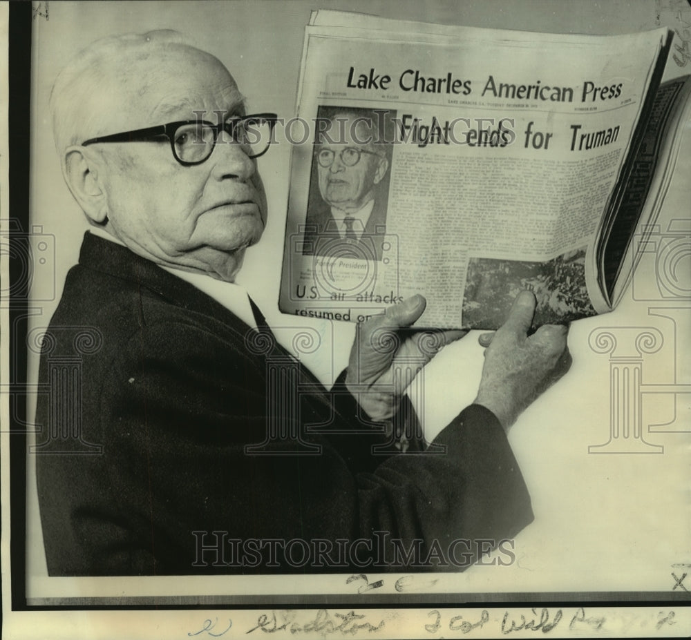 1972 Press Photo Abe Gladstone of Lake Charles, Louisiana - nob25443 - Historic Images