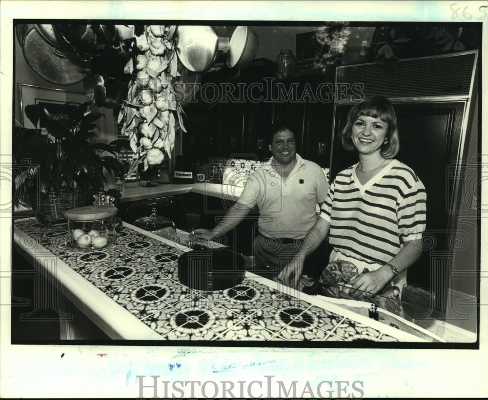 1981 Press Photo Kitchen completely remodeled with new fixtures and tile - Historic Images