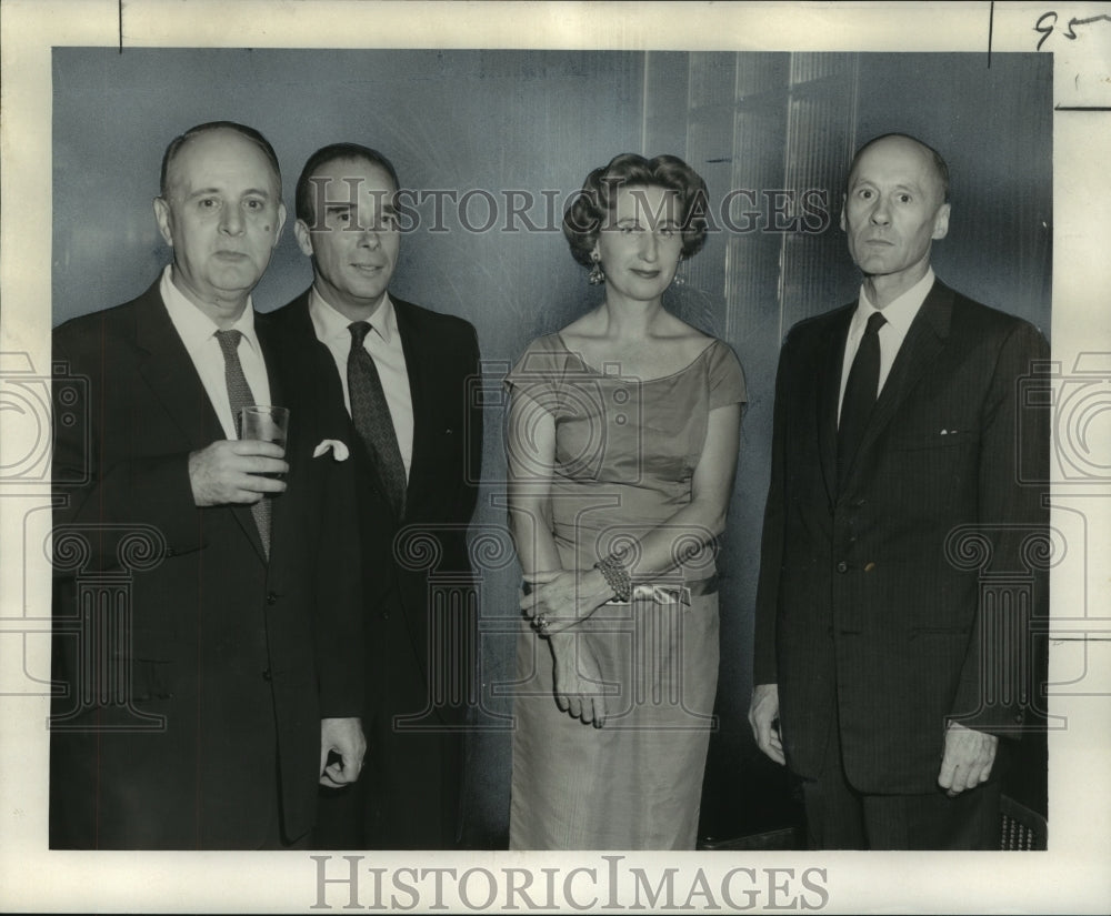 1958 Press Photo Consul General of France Jacques Grellet and other officials - Historic Images