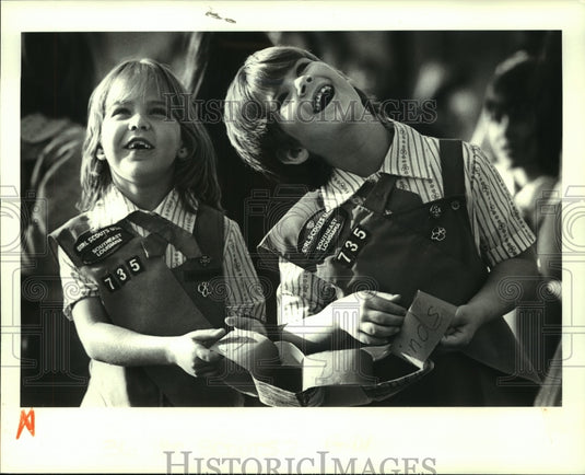 1987 Press Photo 75th Anniversary of Girl Scouting at Parc Chenier - nob25726 - Historic Images