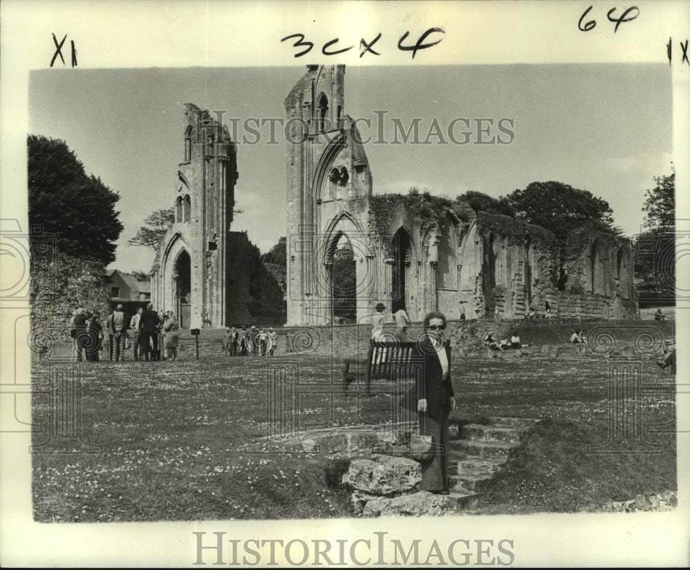 1975 The ruins of Glastonbury Abbey in England&#39;s West Country - Historic Images