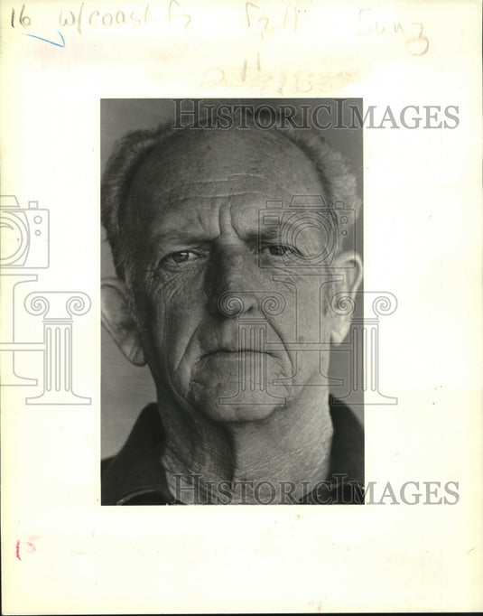 1985 Press Photo Winston J. Gillies, fired inspector of St. Bernard Police - Historic Images