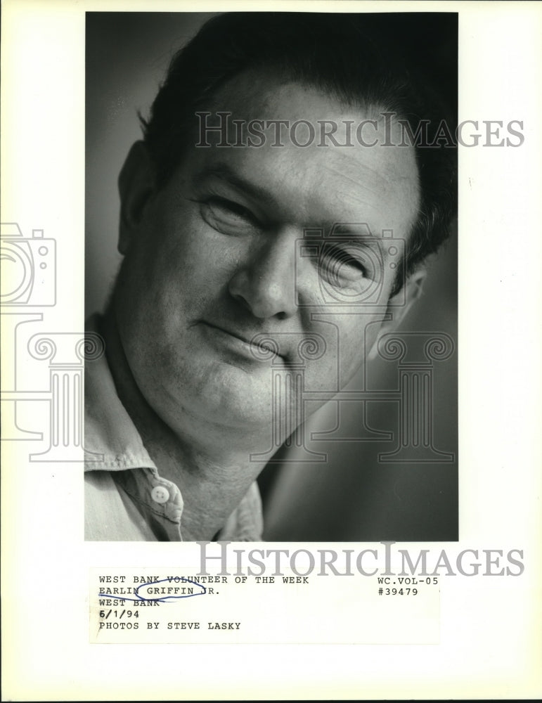 1994 Press Photo New Orleans - West Bank Volunteer of the Week Earlin Griffin Jr - Historic Images