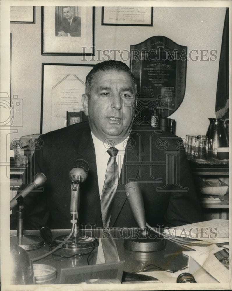 1968 Superintendent Joseph Giarrusso at press conference-Historic Images