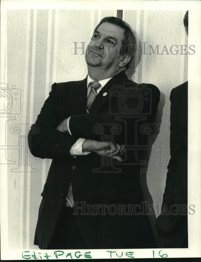 1985 Press Photo Councilman Joseph Giarrusso seeks re-election - nob26198 - Historic Images