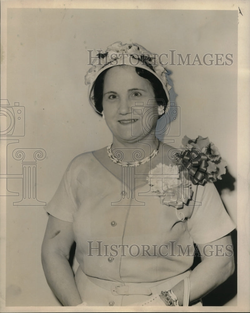 1959 Press Photo Mrs. Charles J. Gourgott, president of Pontalbans - nob26399 - Historic Images