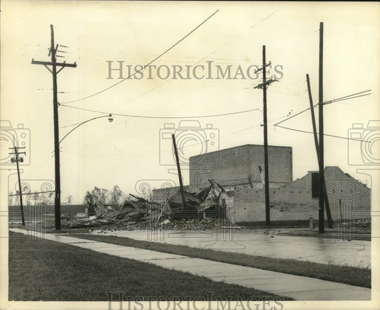 1965 Press Photo Ruins of the Cabinet factory in Gretna - nob26415 - Historic Images