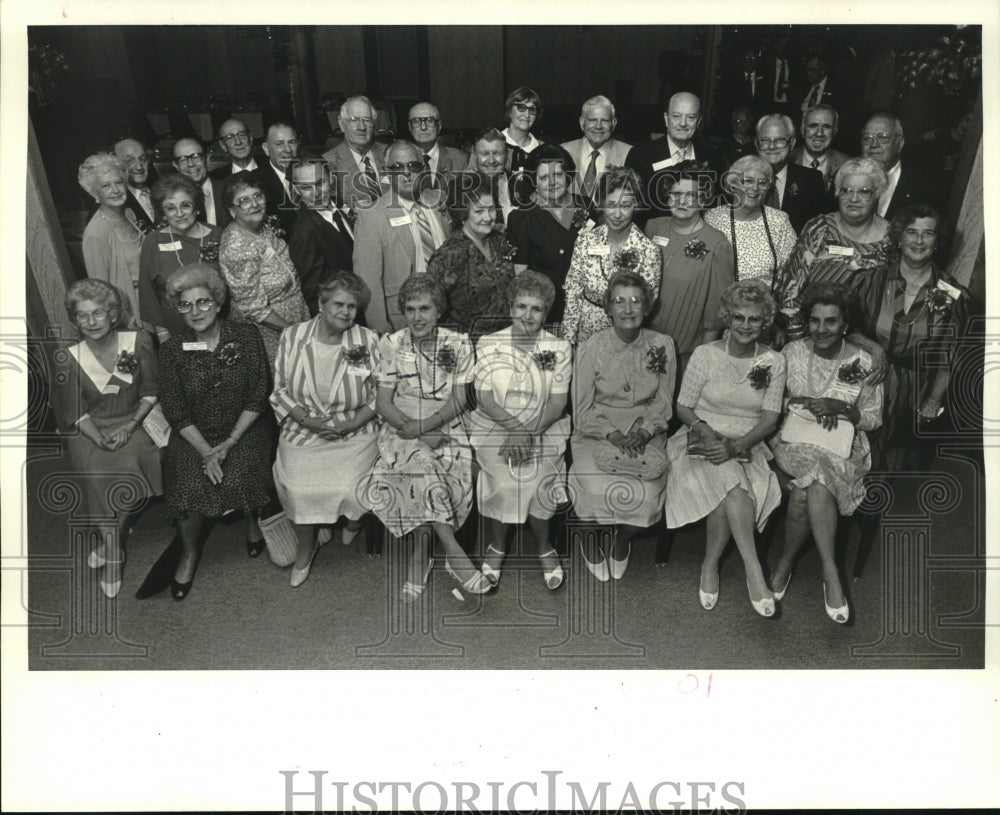 1987 Press Photo Members of Gretna High School Class of 1937- 50th homecoming - Historic Images