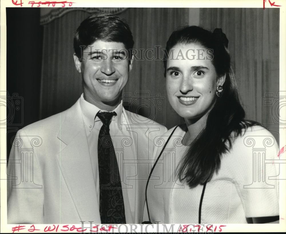 1993 Press Photo Ricky Favor &amp; Cate Graham attending a Bachelors Event - Historic Images