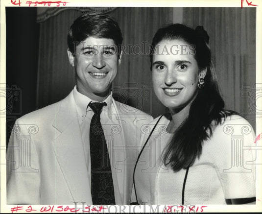 1993 Press Photo Ricky Favor & Cate Graham attending a Bachelors Event - Historic Images