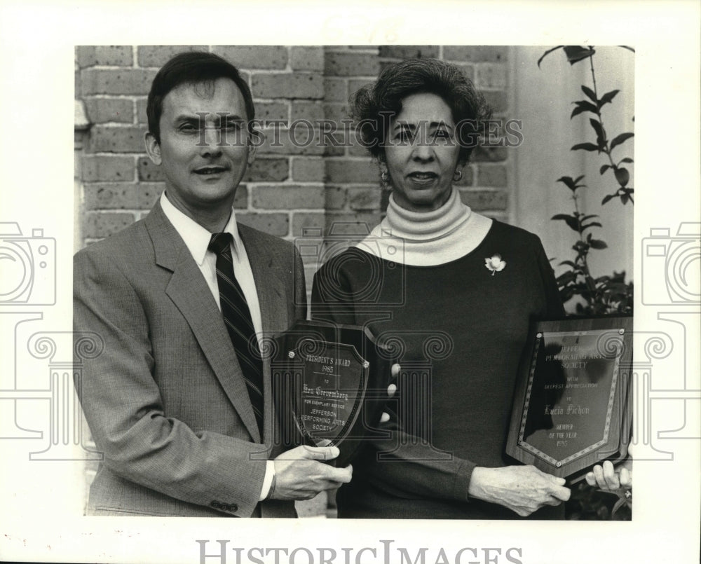 1986 Press Photo Jefferson Performing Arts Society honored volunteers. - Historic Images