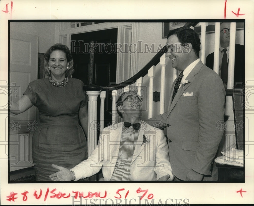 1990 Press Photo Cheryl Grevemberg, George White, &amp; James Grevemberg at Essex. - Historic Images