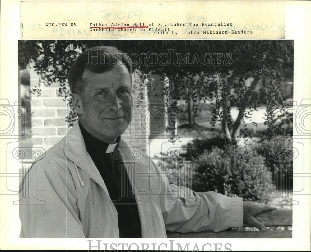 1993 Press Photo Father Adrian Hall, St. Lukes The Evangelist Catholic Church - Historic Images