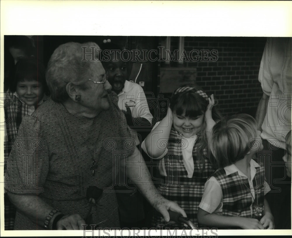 1993 Press Photo Hilda Hagstette, oldest known student of St. John&#39;s Lutheran - Historic Images