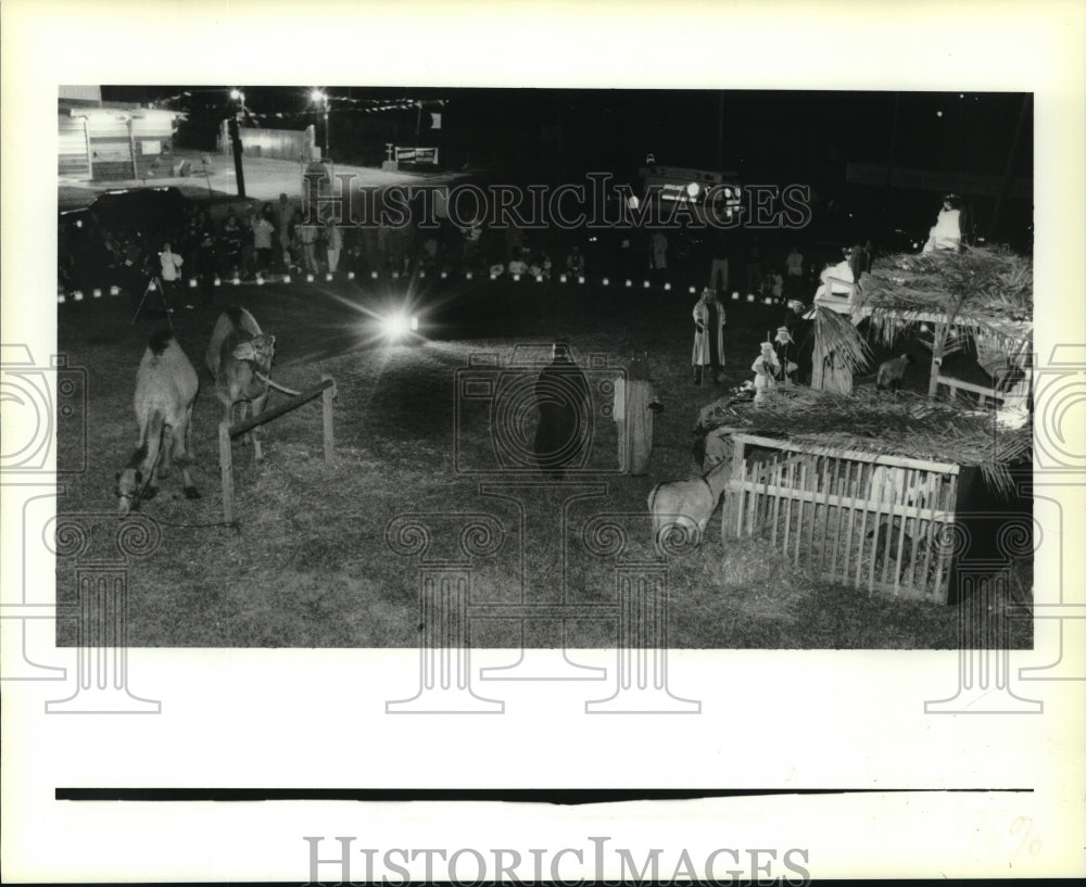 1993 Press Photo Living Nativity Scene of the Gretna Presbyterian Church - Historic Images