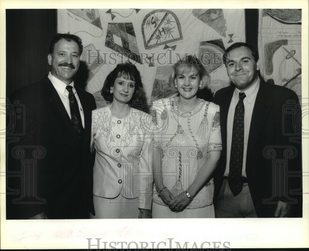 1994 Press Photo Stuart Hall- Glenn &amp; Karen Griffin, Wendy &amp; James Day - Historic Images