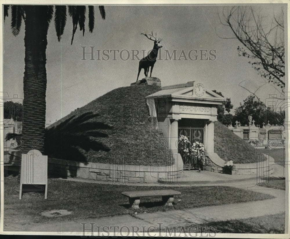 1978 Press Photo Tomb of Elks Krewe of Orleanians in Greenwood Cemetery-Historic Images