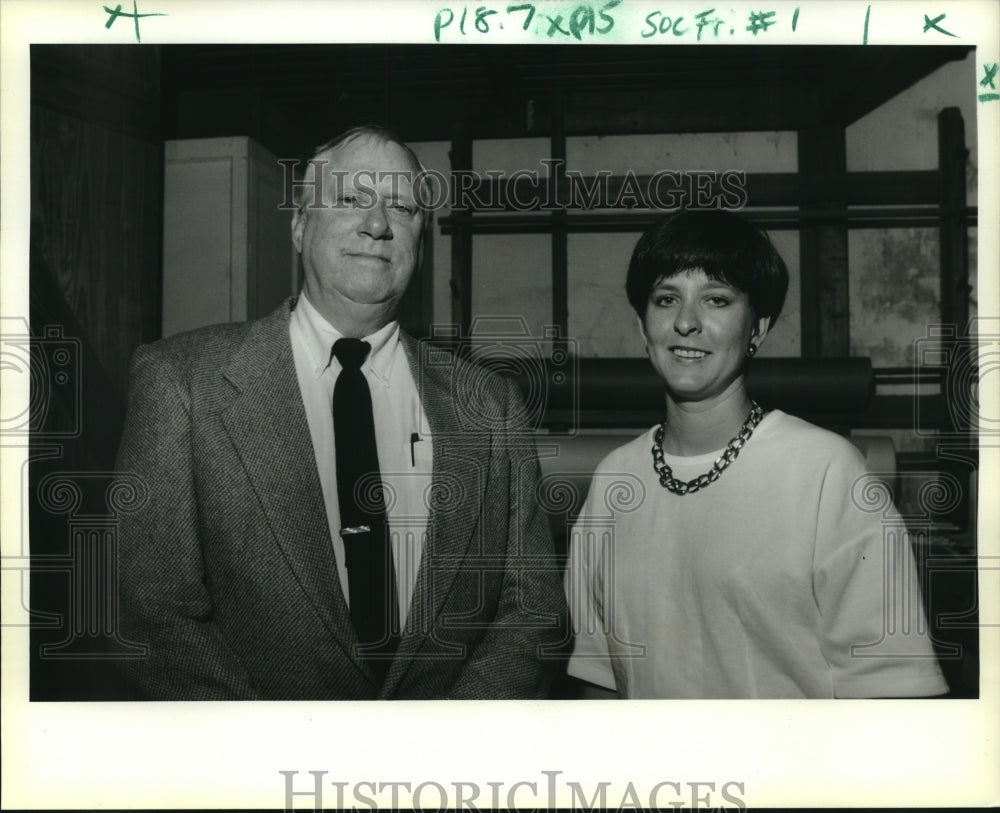 1994 Press Photo Roy Guderian and Sheri Wilkins attend the ASID-AIA event - Historic Images