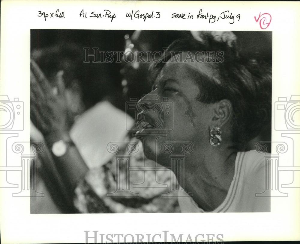 1995 Press Photo St. Stephen Full Gospel Baptist Church members singing - Historic Images