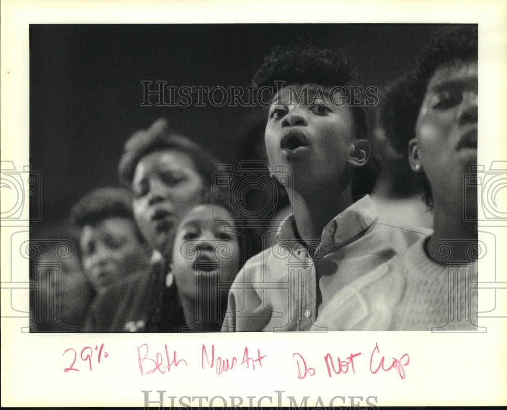 1989 Press Photo Greater Stephen Baptist Church Choir - Historic Images