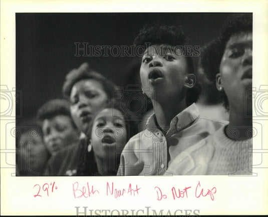 1989 Press Photo Greater Stephen Baptist Church Choir - Historic Images