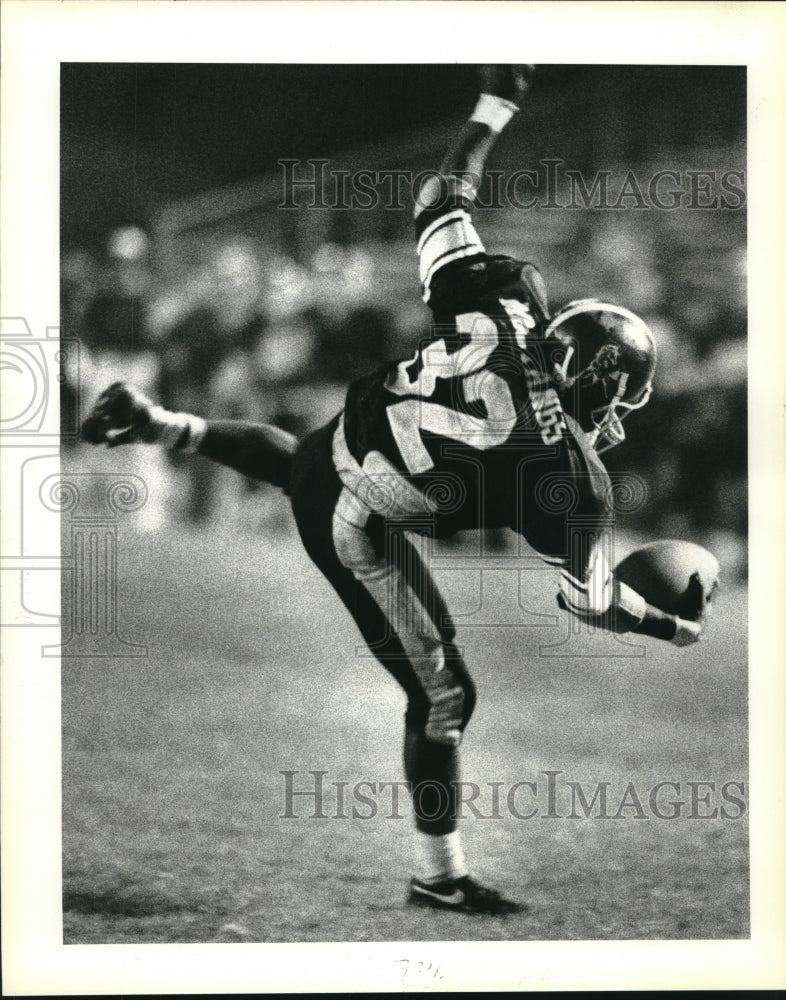 1991 Press Photo Football player Troy Haley during the first half - nob27211 - Historic Images