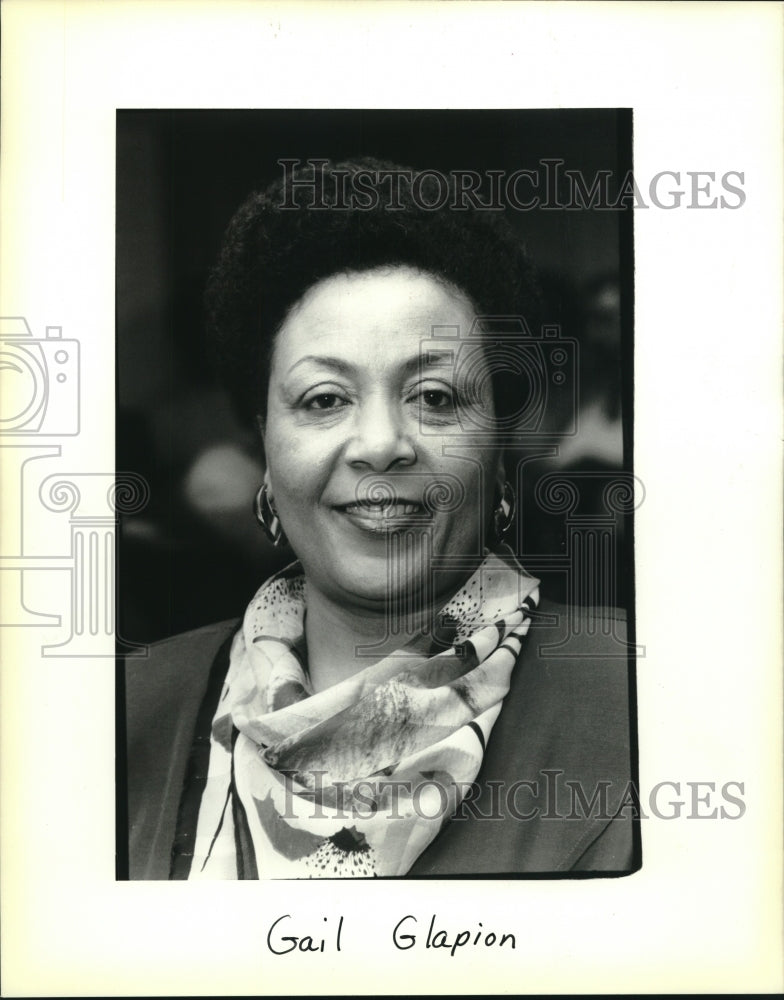 1989 Press Photo Gail Glapion, New Orleans Parish School Board - Historic Images