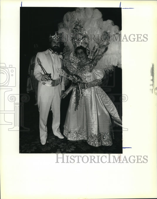 1990 Press Photo David & Madeline Giammolva- Kenner Council on Aging Ball Masque - Historic Images