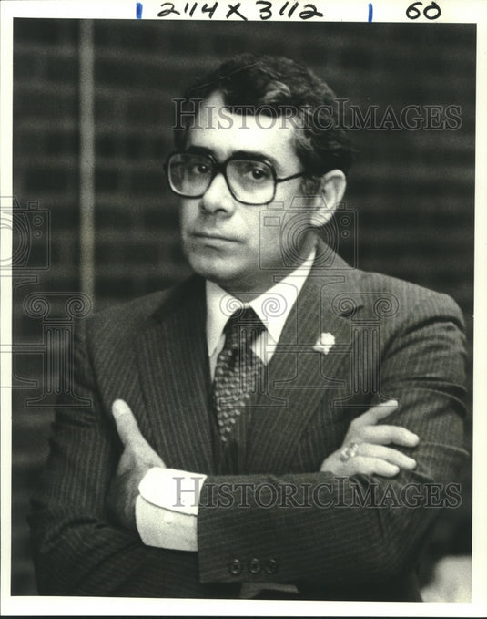 1982 Press Photo Owner & Secretary of Evangeline Downs Representative Ted Haik - Historic Images