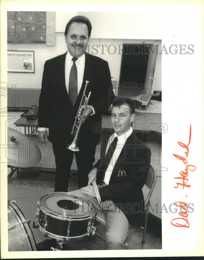 1989 Press Photo Jay &amp; Jody Haydel- Father and Sons Band - Historic Images