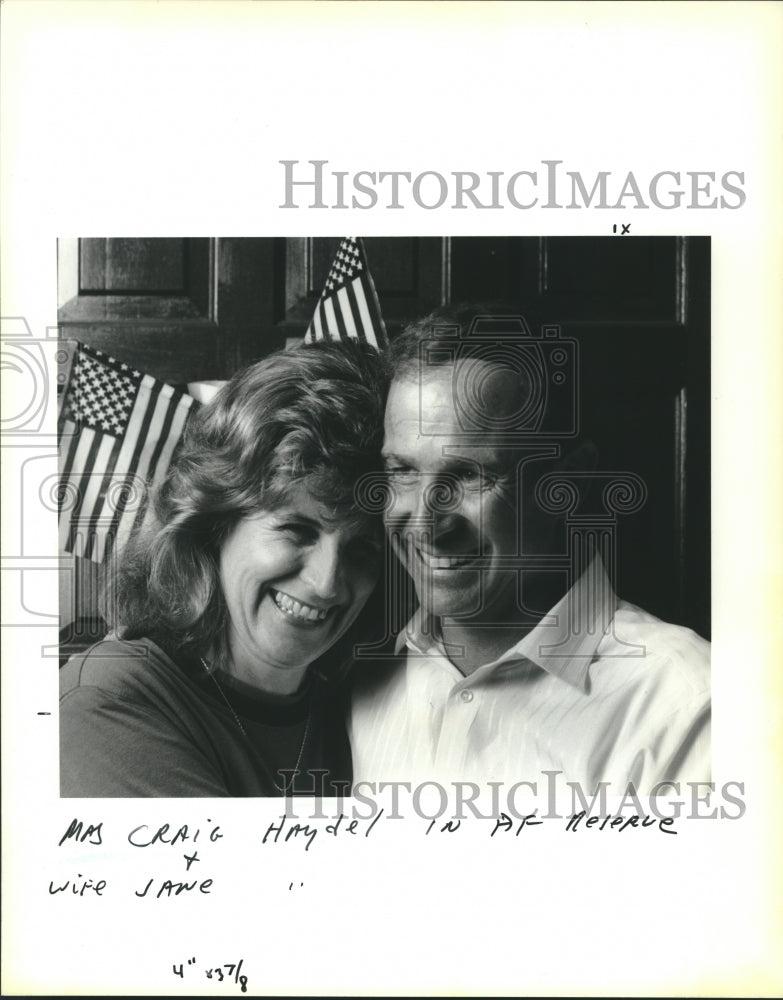 1997 Press Photo Air Force Reserve Major Craig Haydel &amp; wife Jane - Historic Images