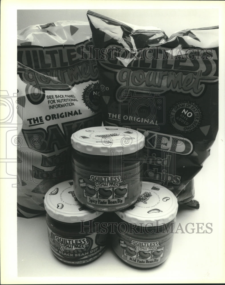 1995 Press Photo Guiltless Gourmet food products in the studio - Historic Images