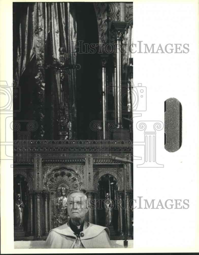 1989 Press Photo Philip Hannan at Jesuit service honoring his reign. - nob27846 - Historic Images