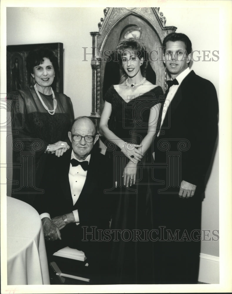 1994 Press Photo Lois, Lloyd, Jr., Kelly and Lloyd Hawkins III at Odyssey Ball - Historic Images