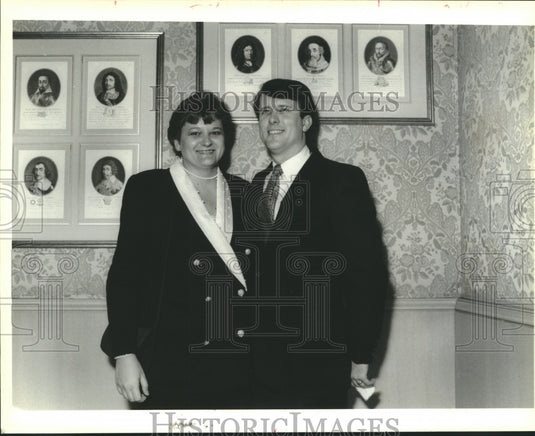 1990 Press Photo Dr Patricia Boyer & Dr Dan Hayes at De Paul Installation Dinner - Historic Images