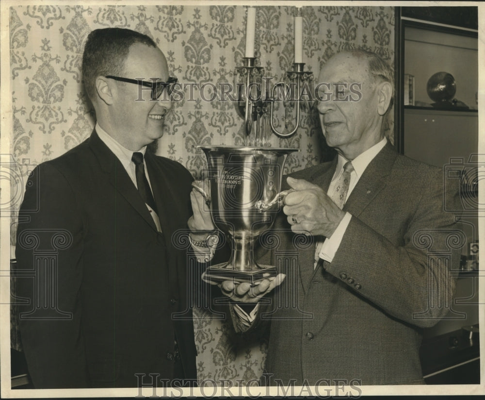 1967 Press Photo Joseph S. Haydel, retiring from Hausman Jewelry Co. after 57yrs - Historic Images