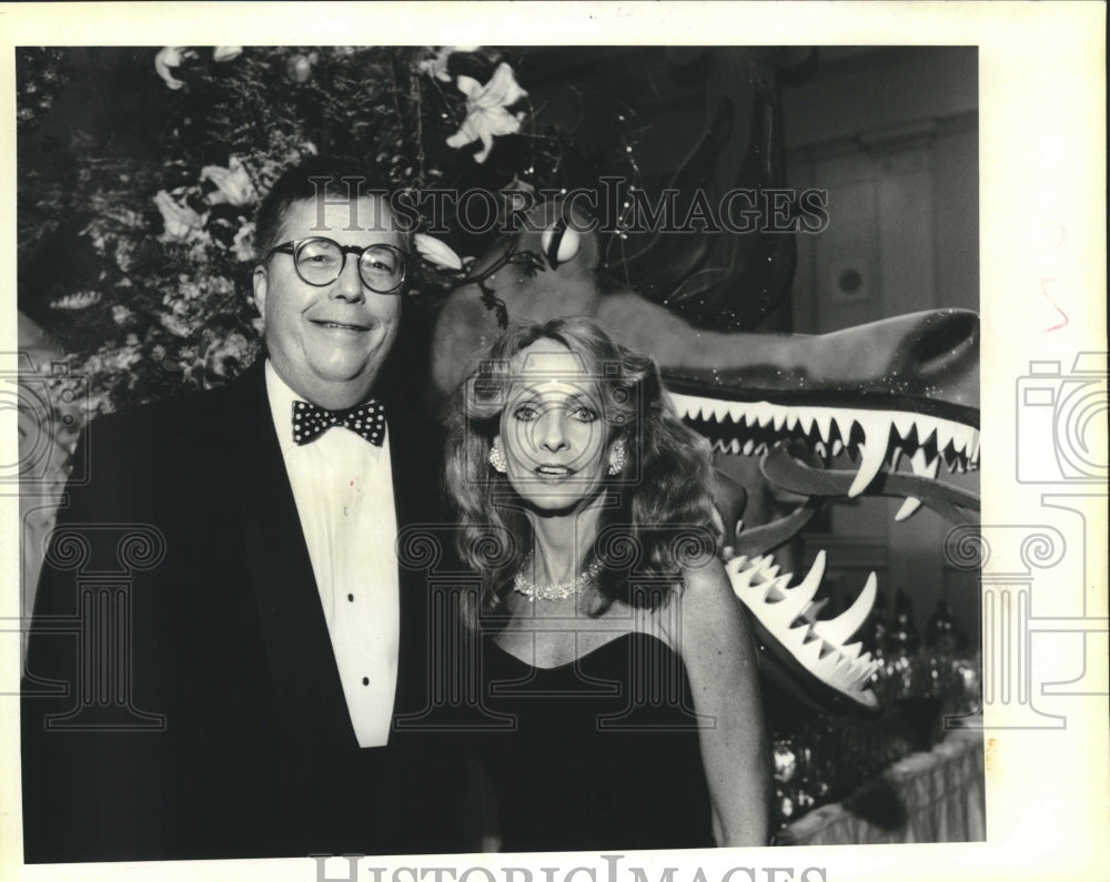 1994 Press Photo John Bullard &amp; Claudia Hayden at the Odyssey Ball - nob28119 - Historic Images