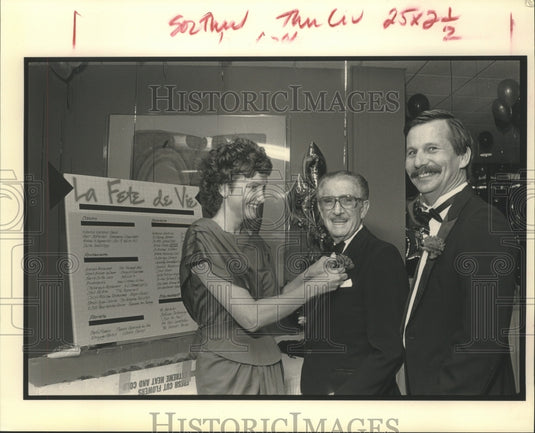 1990 Press Photo Dr. Cynthia Glass, Claude Pumilia, Dr. Michael Hayman at Gala - Historic Images