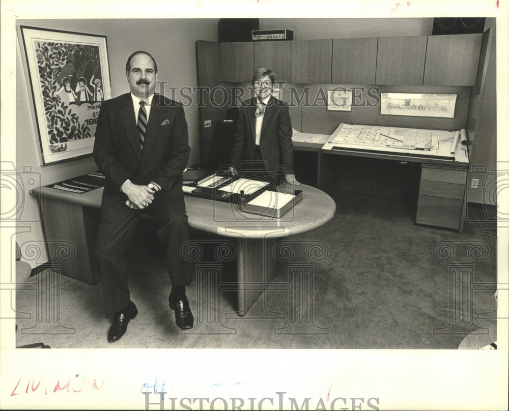 1987 Press Photo Architect William D. Hebeisen and Designer Nancy H. Bounds - Historic Images