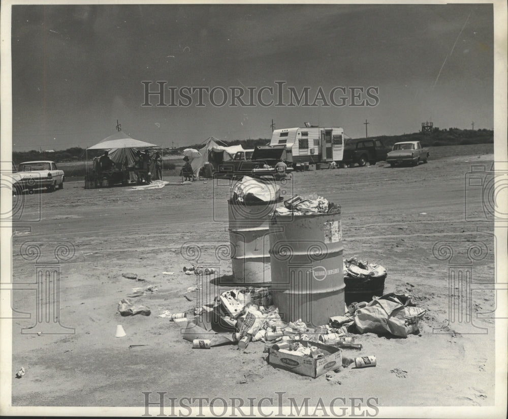 1969 Trash piled on Grand Isle - Historic Images