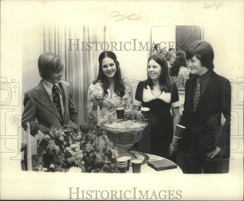 1972 Press Photo Greyson Haddad Serves Punch at Party Preceding Winter Dance - Historic Images