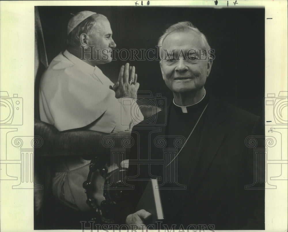 1988 Press Photo Two Views of Archbishop Philip Hannona - nob28463 - Historic Images