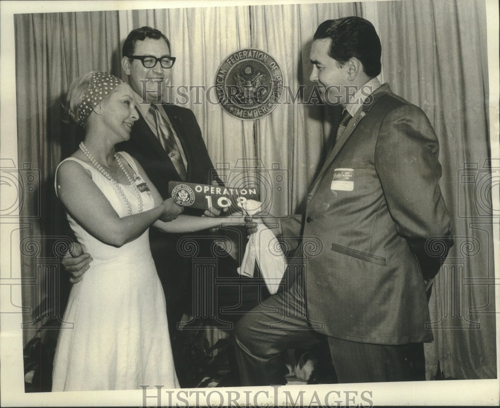 1970 Press Photo Officers of American Federation of Police, Louisiana Pelican - Historic Images