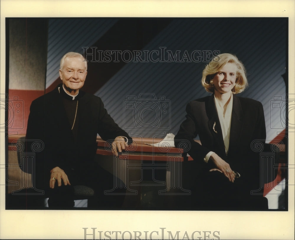 1991 Press Photo Archbishop Phillip Hannan interview - Historic Images