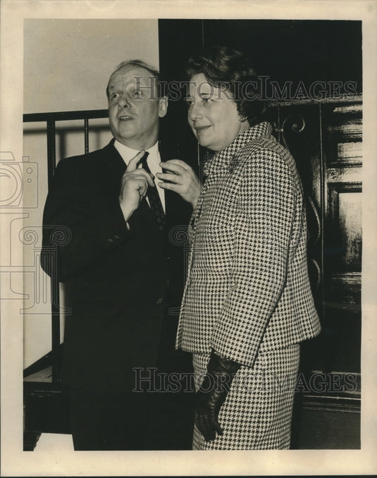 1965 Press Photo Boris Galdowsky, Mrs Herbert Rathchilder - Little Theatre-Historic Images