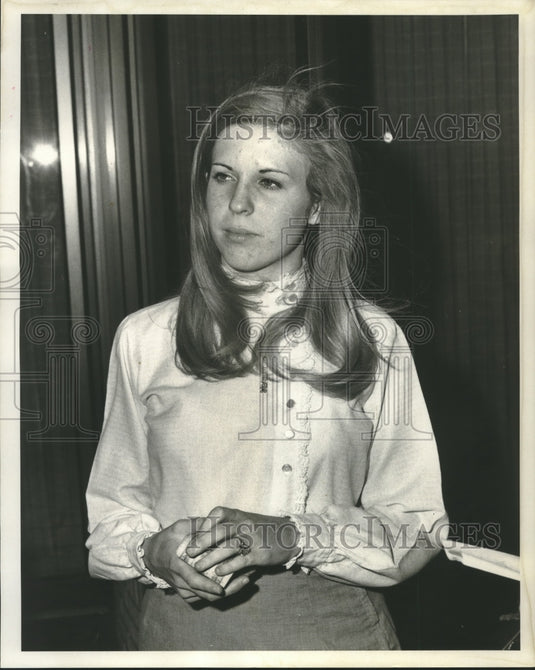 1969 Press Photo Lou Ann Harris, Witness at Bank of Louisiana Holdup, Carrollton - Historic Images